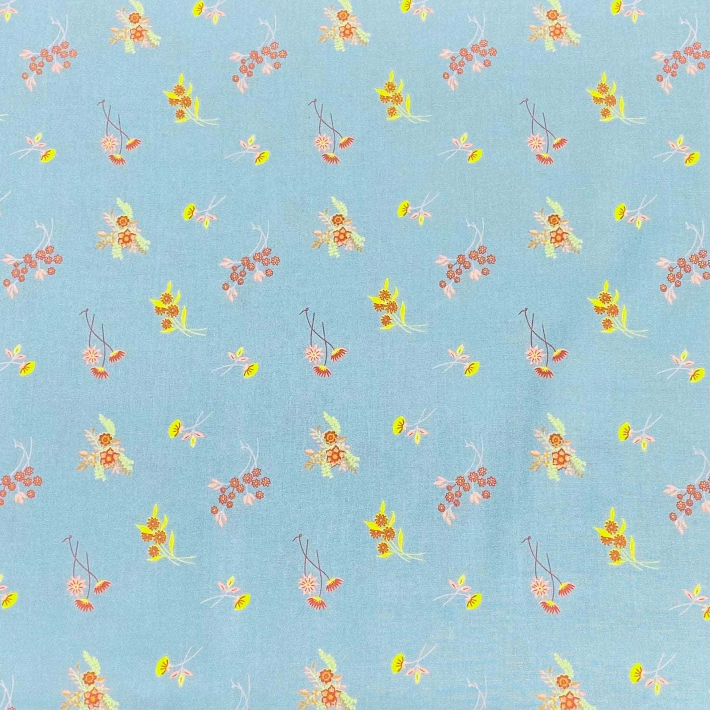 Pound A Metre Per Metre Per Metre Beautiful Digitally Printed 100% Cotton- 45" Wide (Blue Flower)