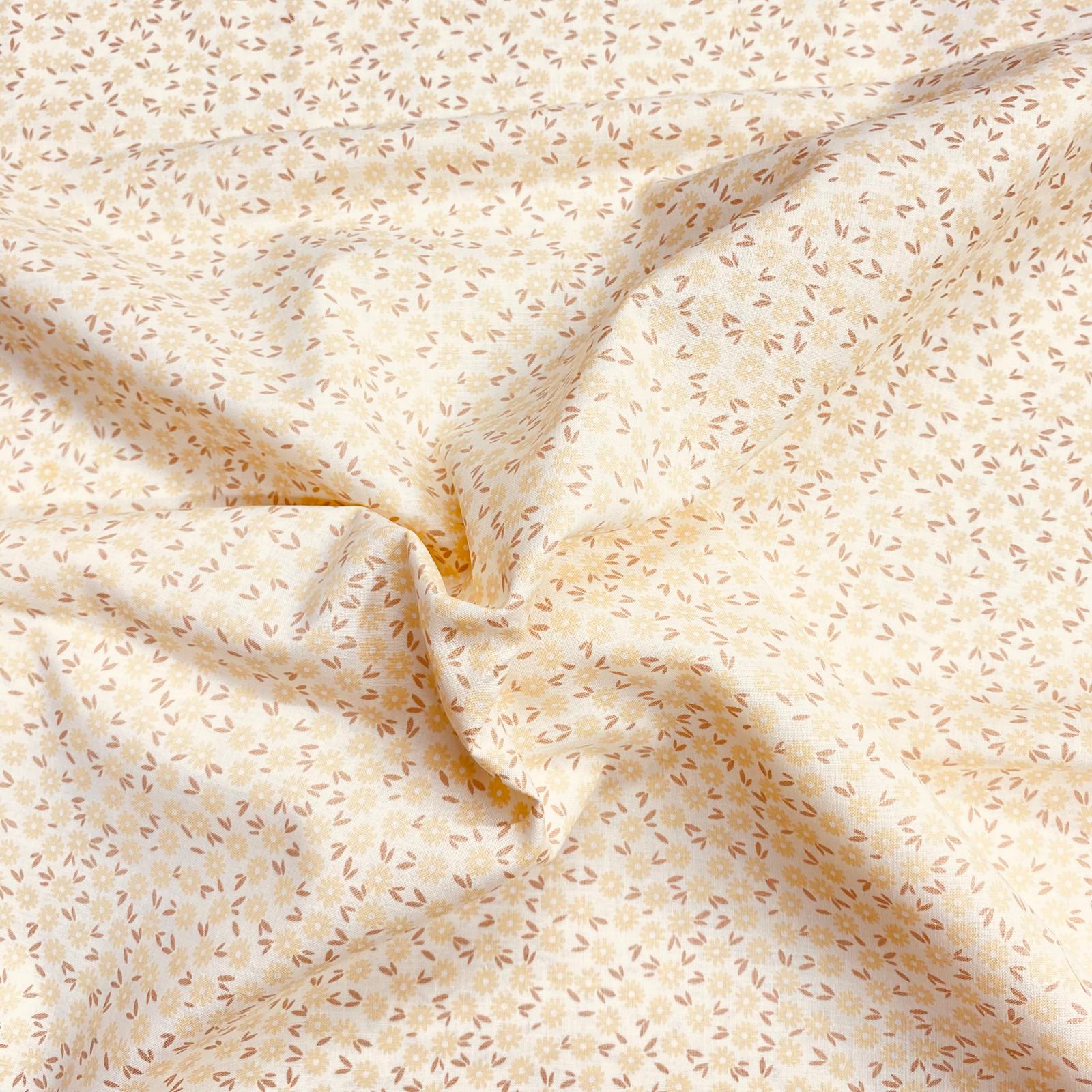 Pound A Metre Per Metre Per Metre Beautiful Digitally Printed 100% Cotton- 45" Wide (Cream)