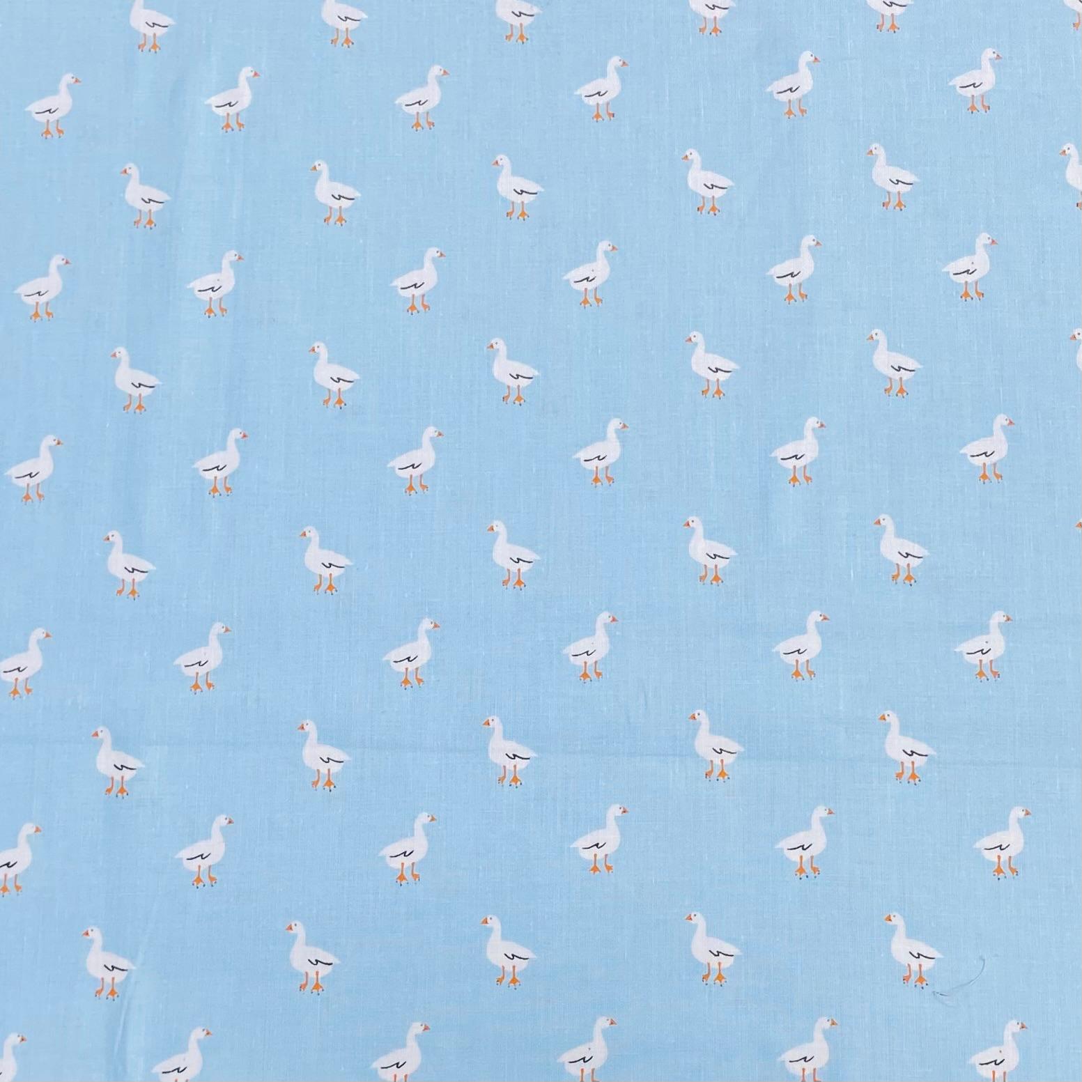 Pound A Metre Per Metre Per Metre Beautiful Digitally Printed 100% Cotton- 45" Wide (Sky Ducks)