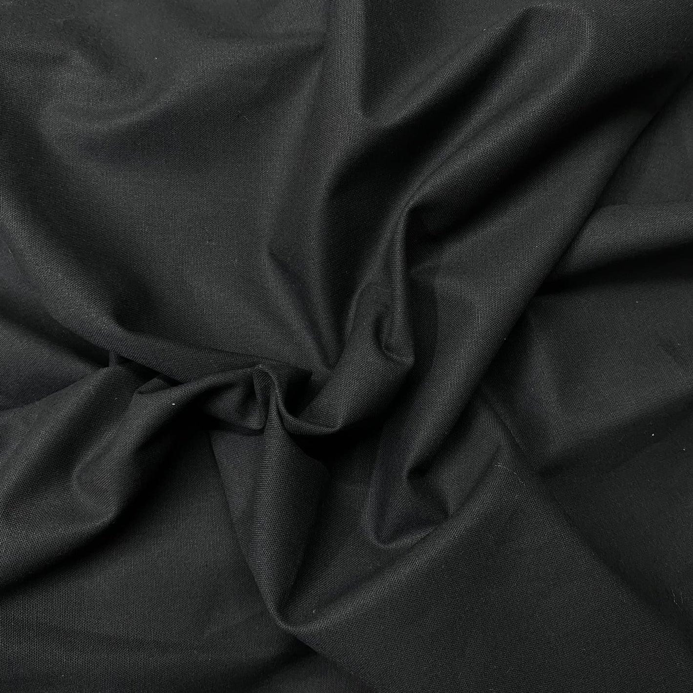 Pound A Metre Per Metre Plain Cotton Canvas - 55" Wide (Black)