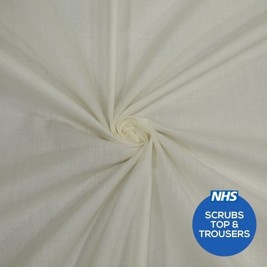 Premium Plain Polycotton Fabric, 60° Washable, 45"- 20 Colours Available - Pound A Metre