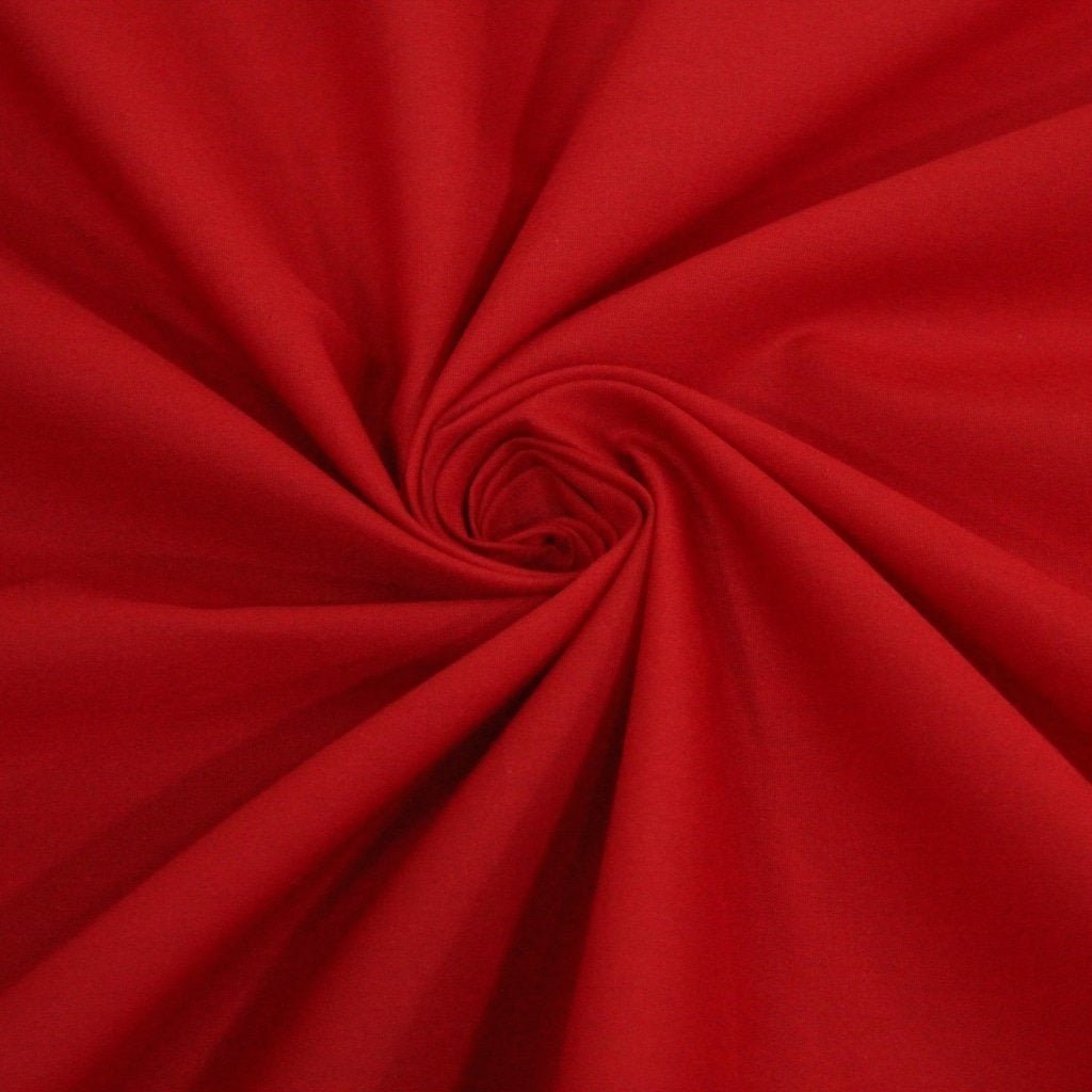 Premium Plain Polycotton Fabric, 60° Washable, 45"- 20 Colours Available - Pound A Metre