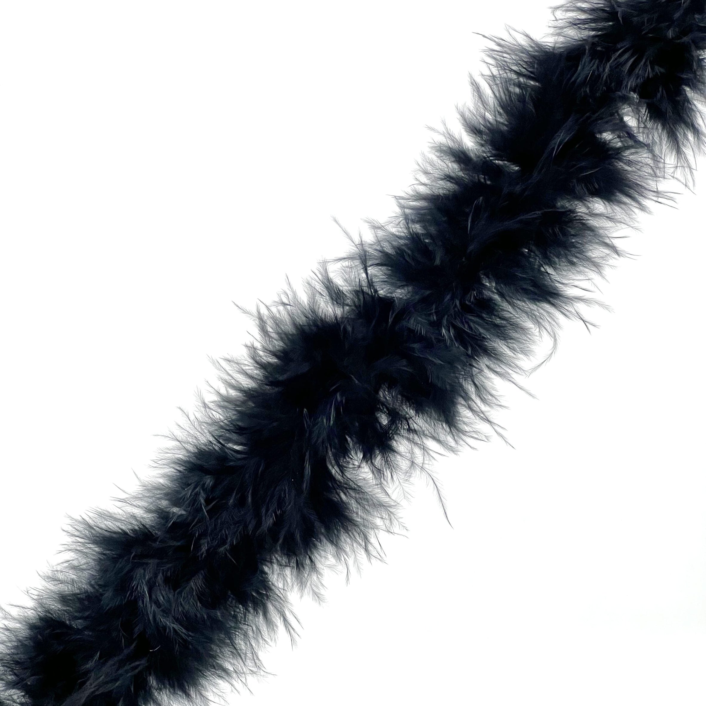 Per Metre Feather Trim - Black