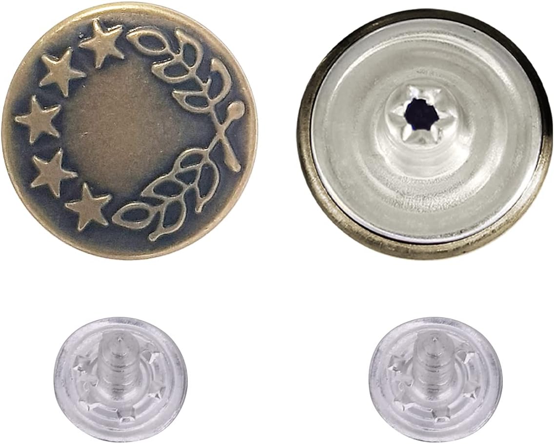 Hammer On Jeans Buttons- (3 Colours Available) (Pack Of 3)