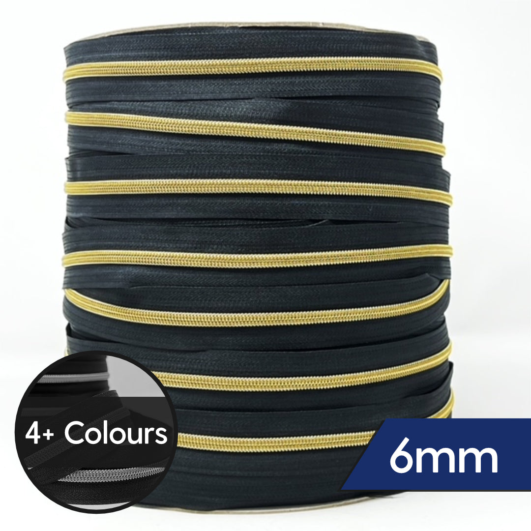 Per Metre Deluxe 6mm Continuous Zips