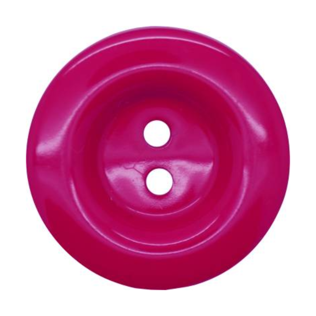 Italian 2 Hole Chunky Button- 15mm (Pack of 5) (14 Colours Available)