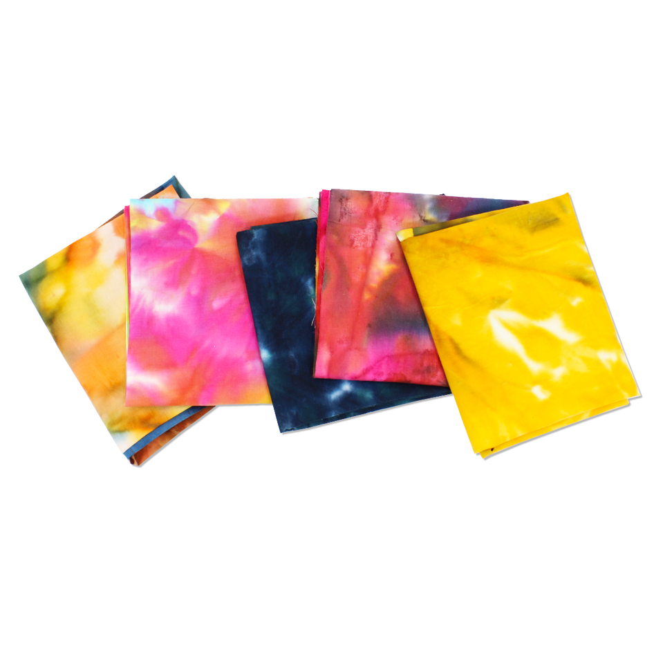 5 Piece Exclusive Fat Quarter 100% Cotton Batik - Tye-Dye