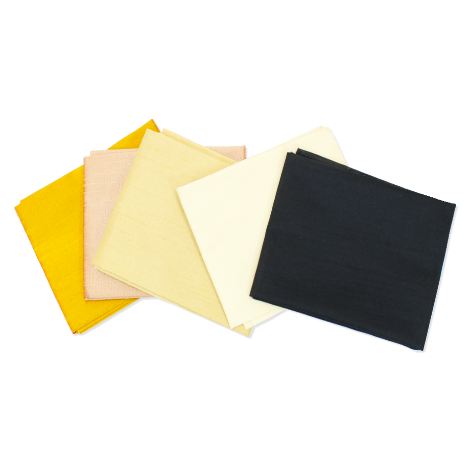 5 Piece Exclusive Fat Quarter 100% Polyester Dupion
