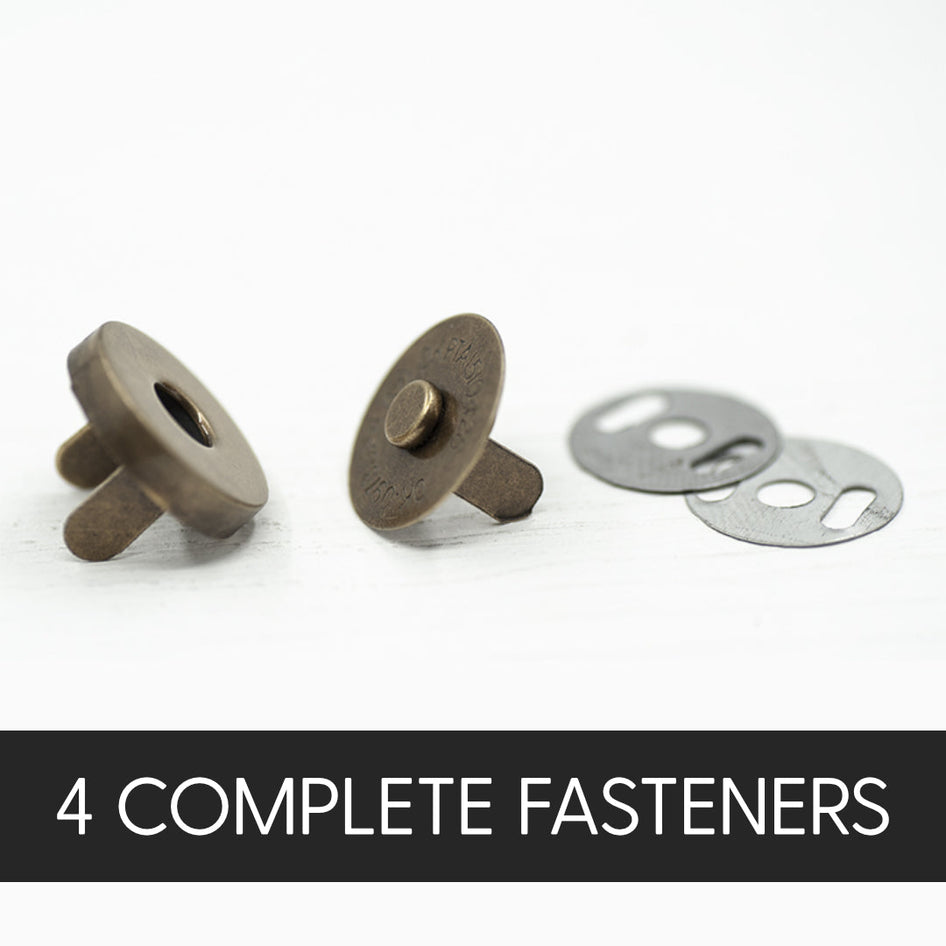 18mm Magnetic Fasteners For Bags- 4 Cols- Complete Pack Of 4
