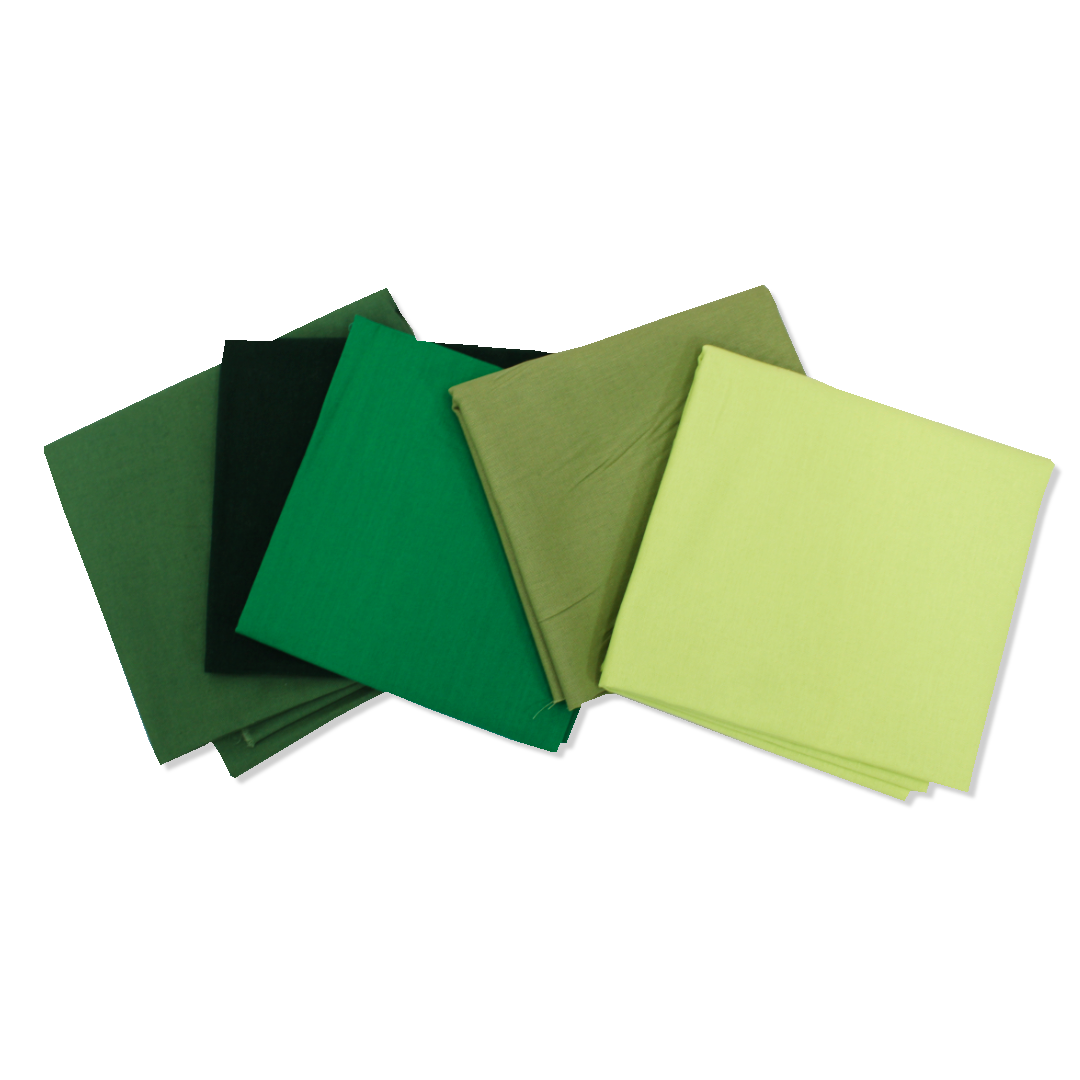 5 Piece Exclusive Fat Quarter 100% Cotton Palette - Green Envy
