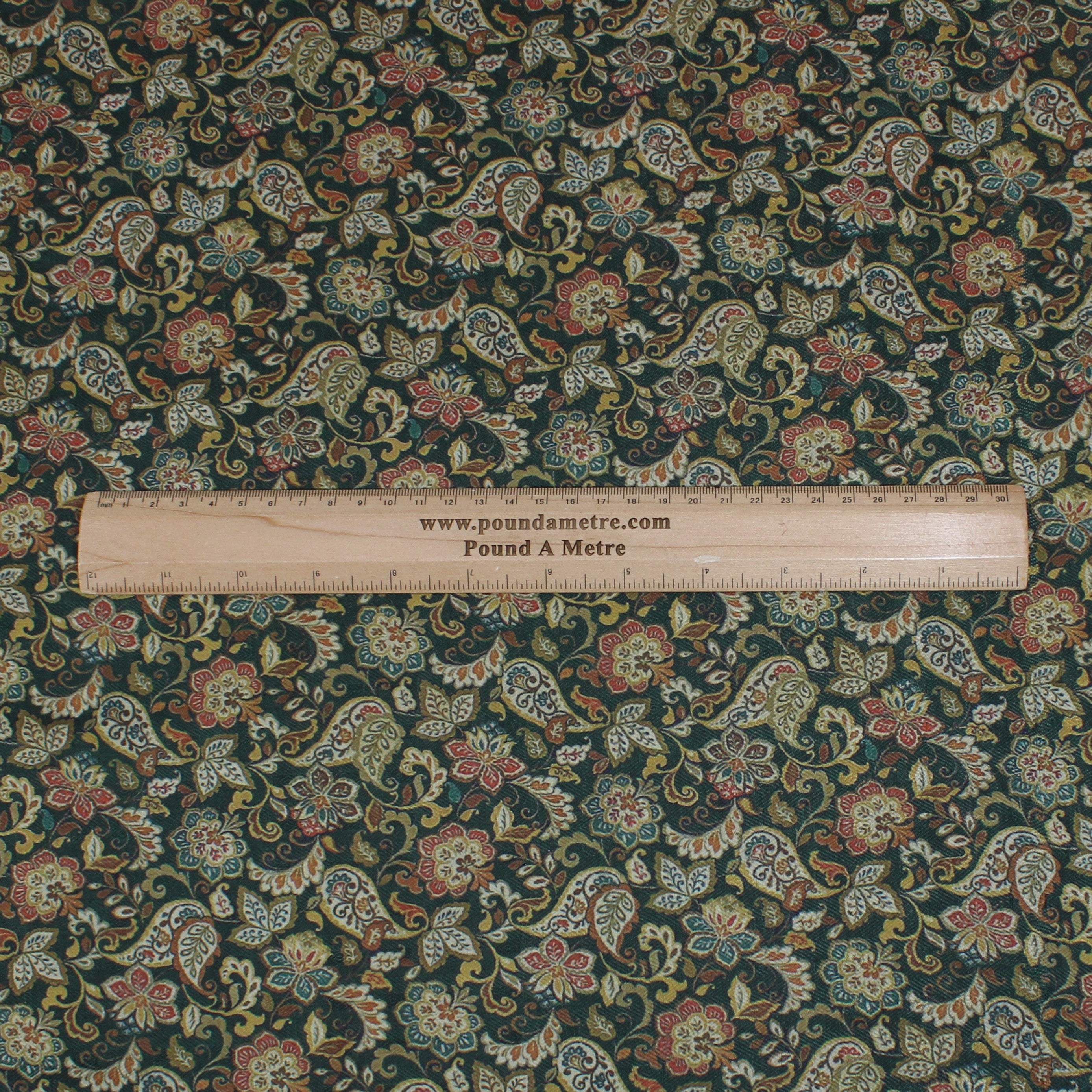 Printed Cashmere Effect Crepe Fabric- 45" Wide (Bottle Paisley)  (3 Metres )