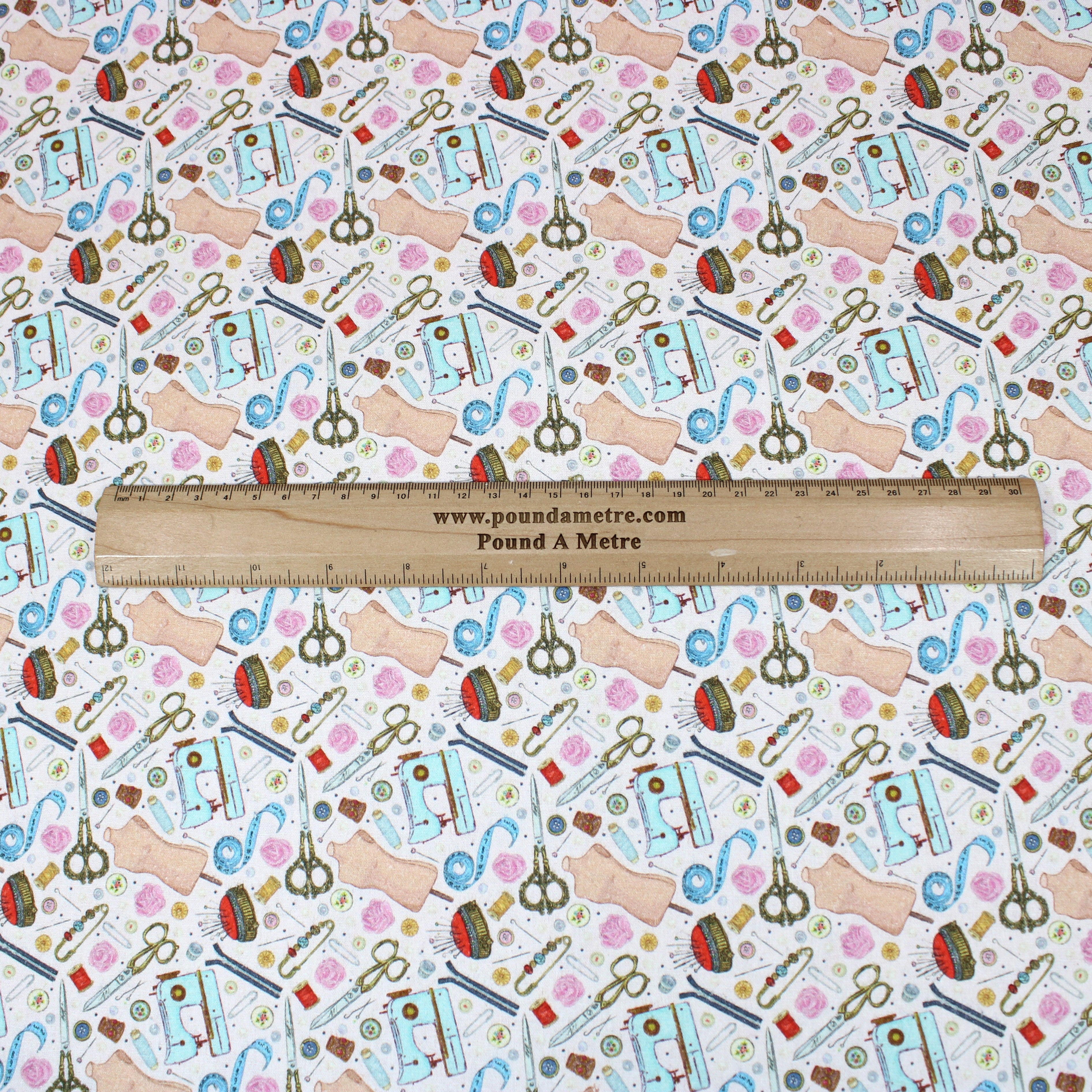 Digitally Printed 100% Cotton- 45" Wide (Sewing Frenzy) (Per Metre)