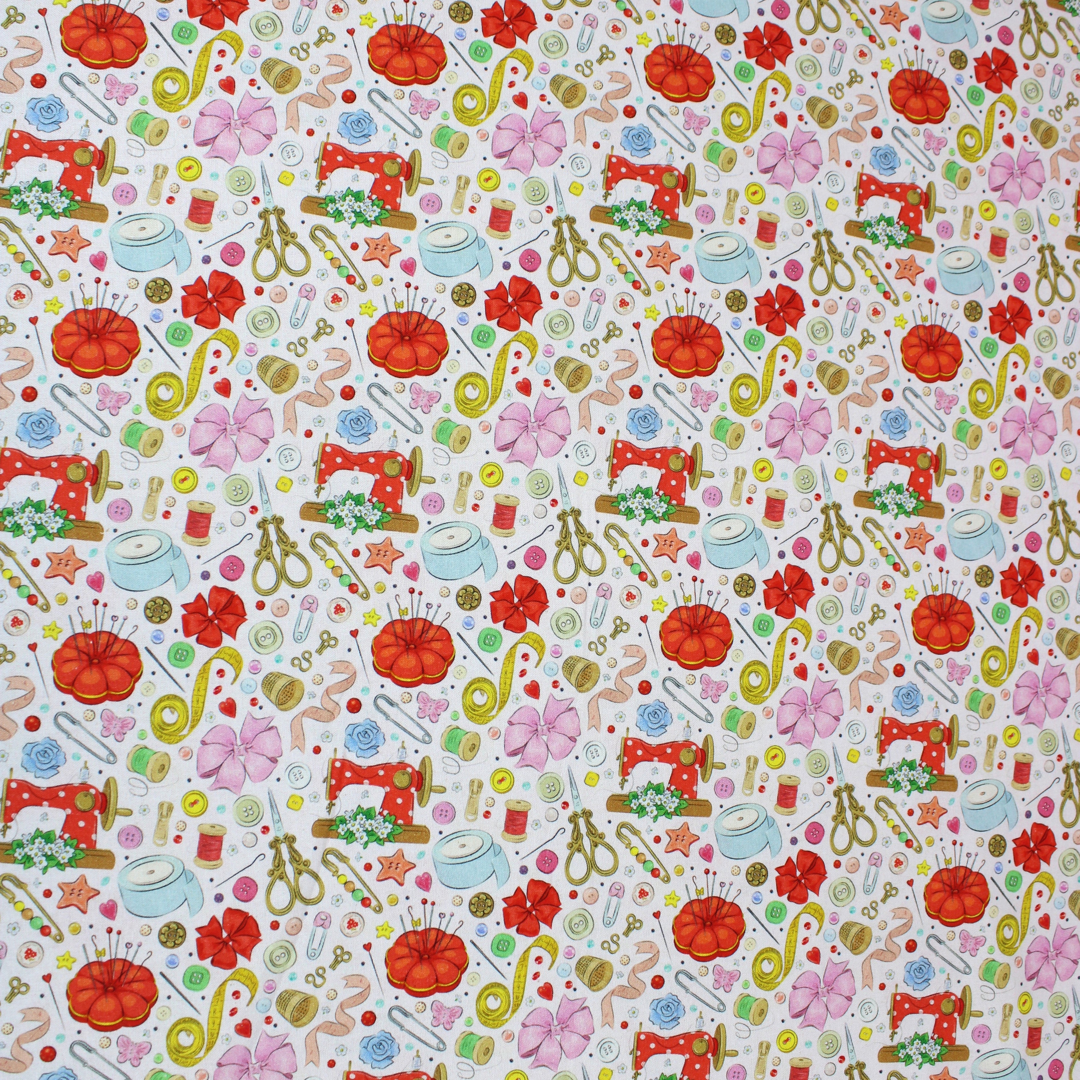 Digitally Printed 100% Cotton- 45" Wide (Whimsical Sewing) (Per Metre)