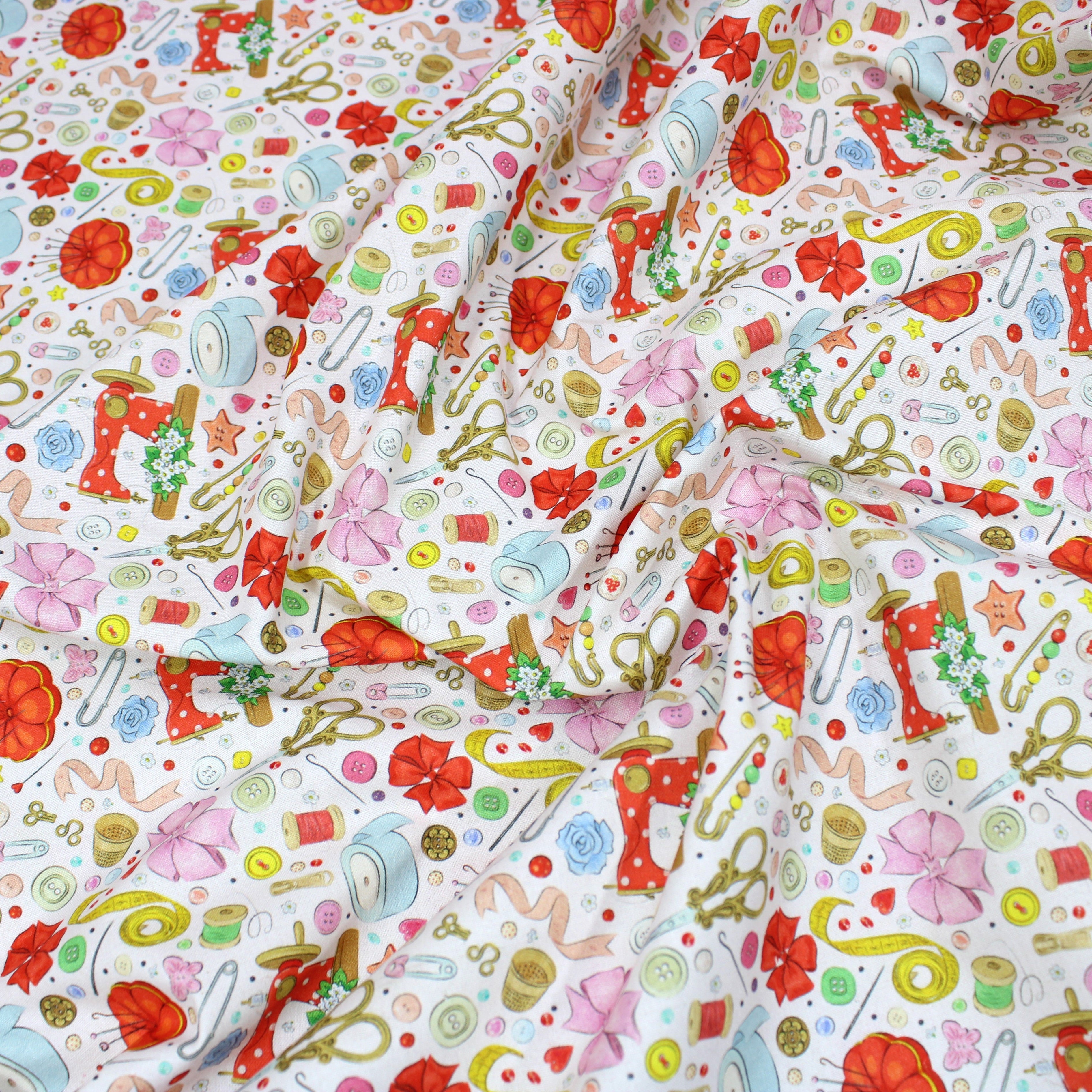 Digitally Printed 100% Cotton- 45" Wide (Whimsical Sewing) (Per Metre)