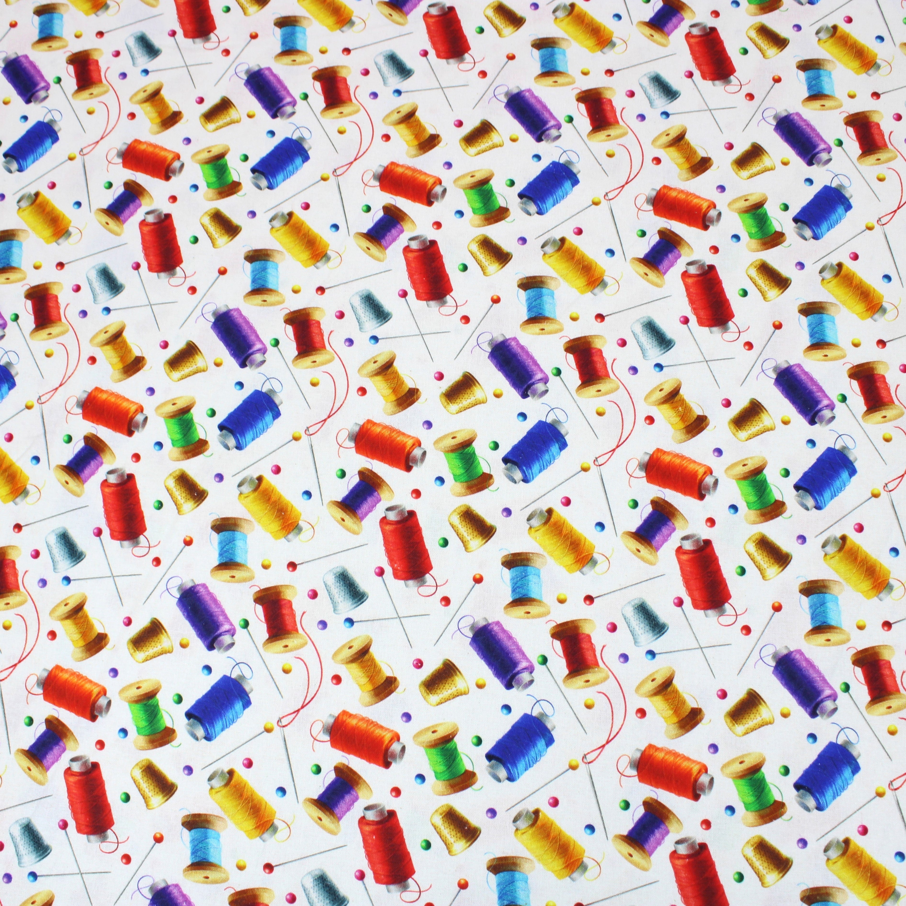 Digitally Printed 100% Cotton- 45" Wide (Thread Frenzy) (Per Metre)