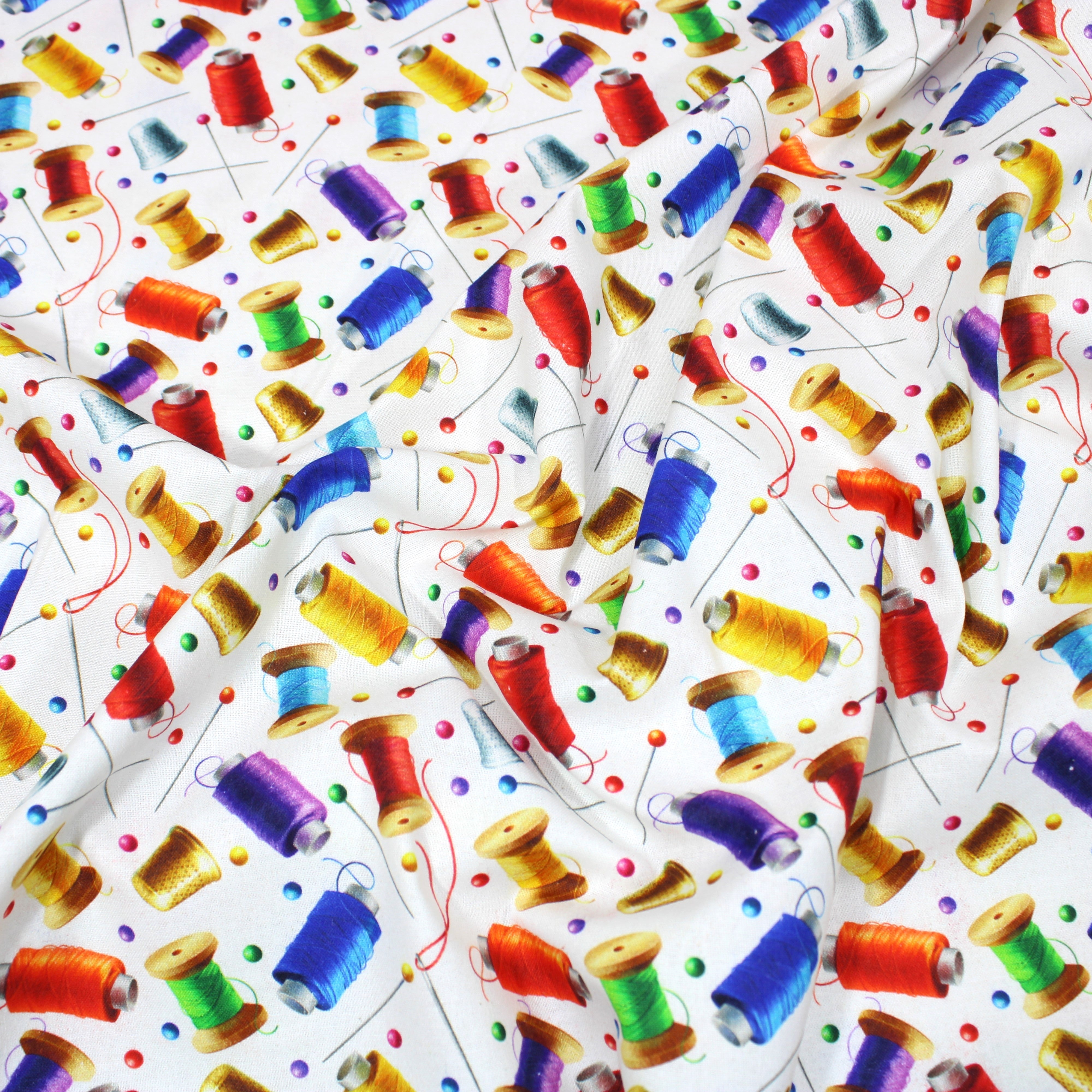 Digitally Printed 100% Cotton- 45" Wide (Thread Frenzy) (Per Metre)