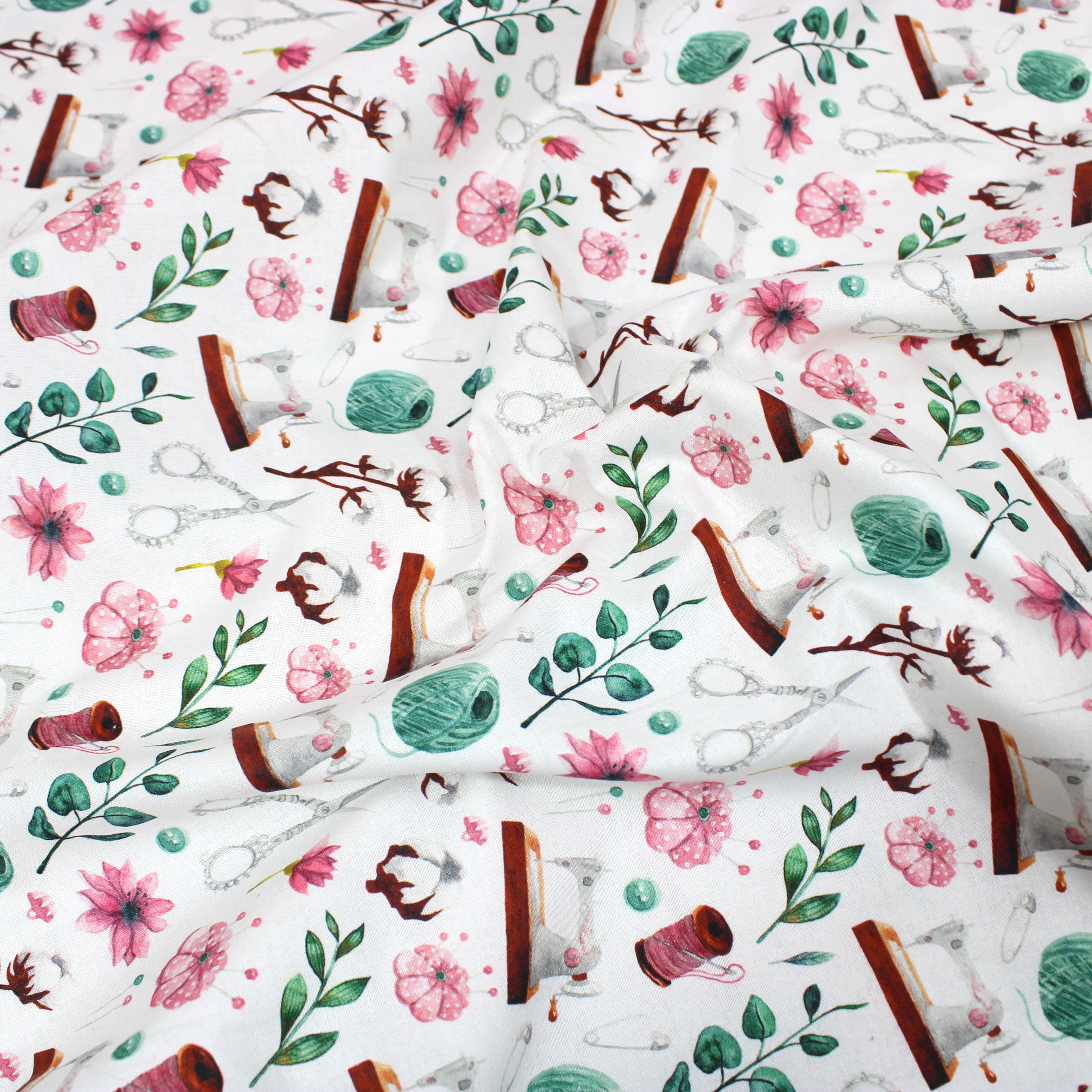 Digitally Printed 100% Cotton- 45" Wide (Spring Sewing) (Per Metre)