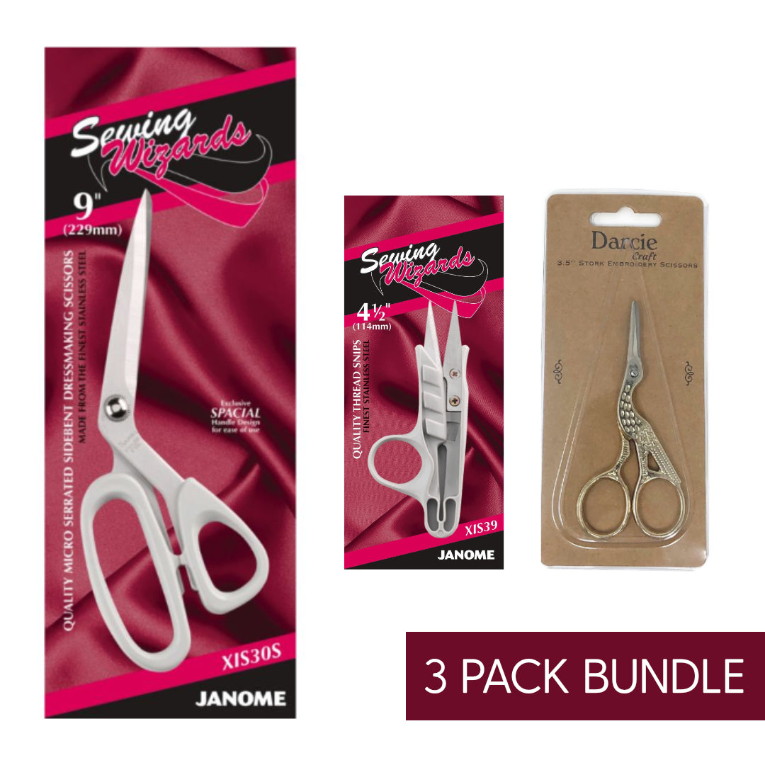 3 Piece Scissors Value Bundle- Janome