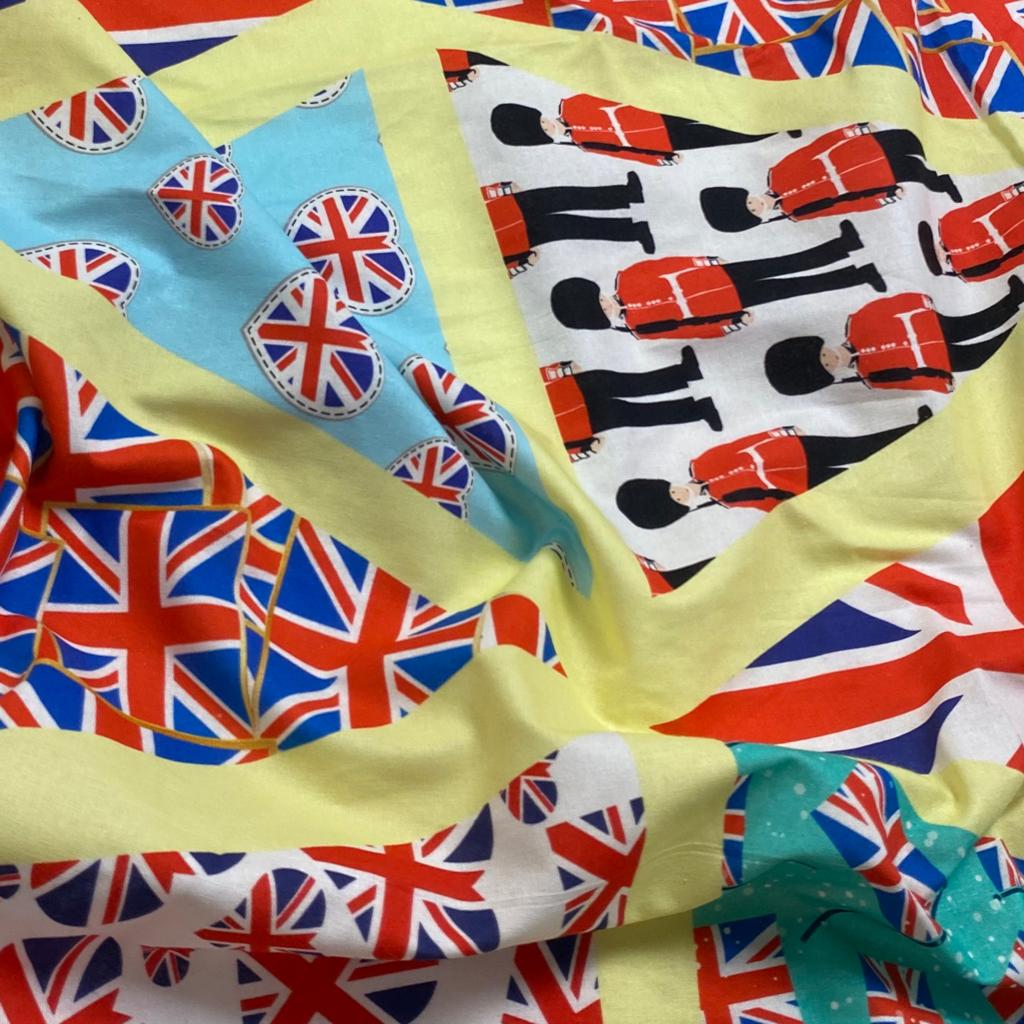 Celebration Cotton Panel, 100% Cotton 'UNITED KINGDOM'