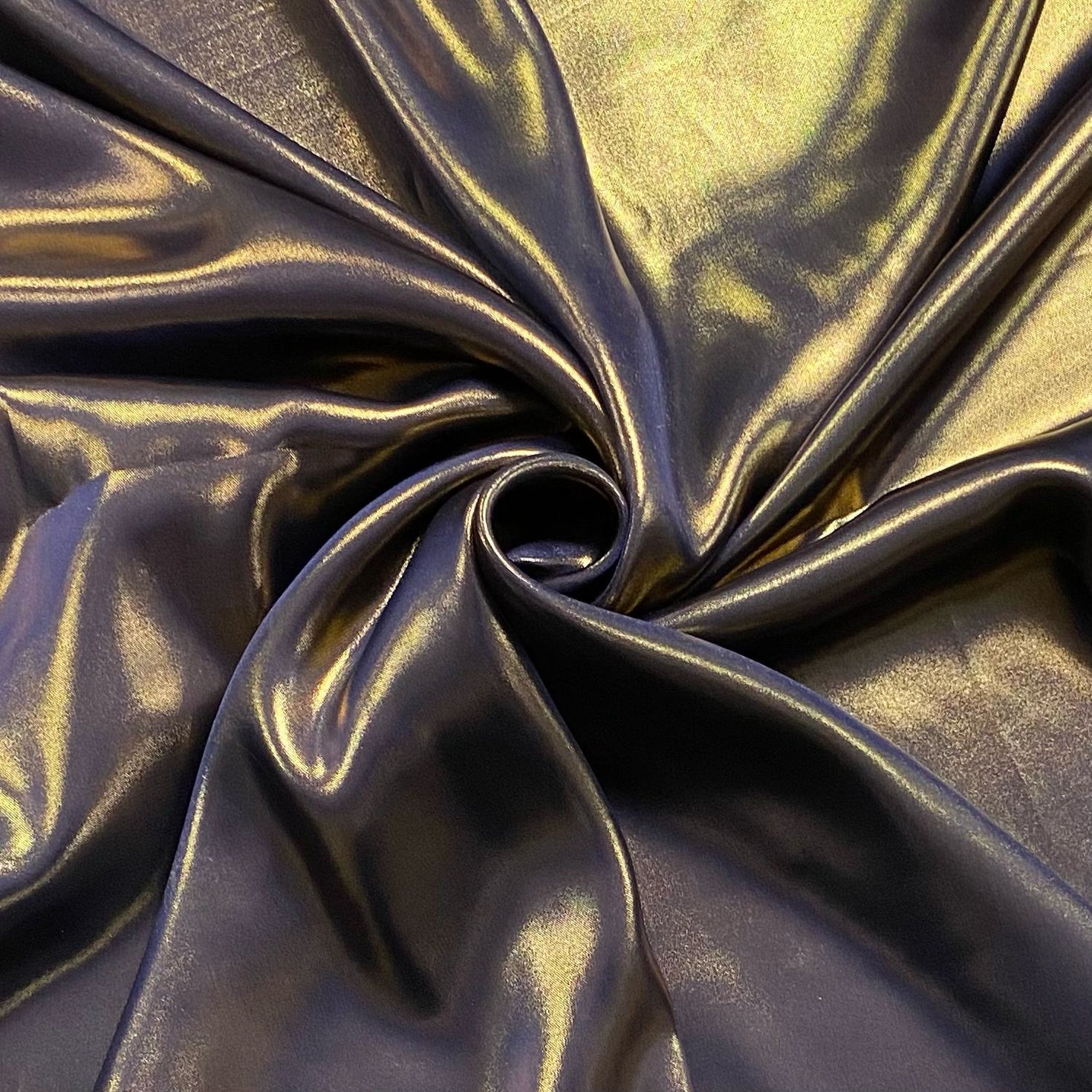 3 Metre Sparkle Foil Satin, 100% Polyester 'NAVY', 55" Wide