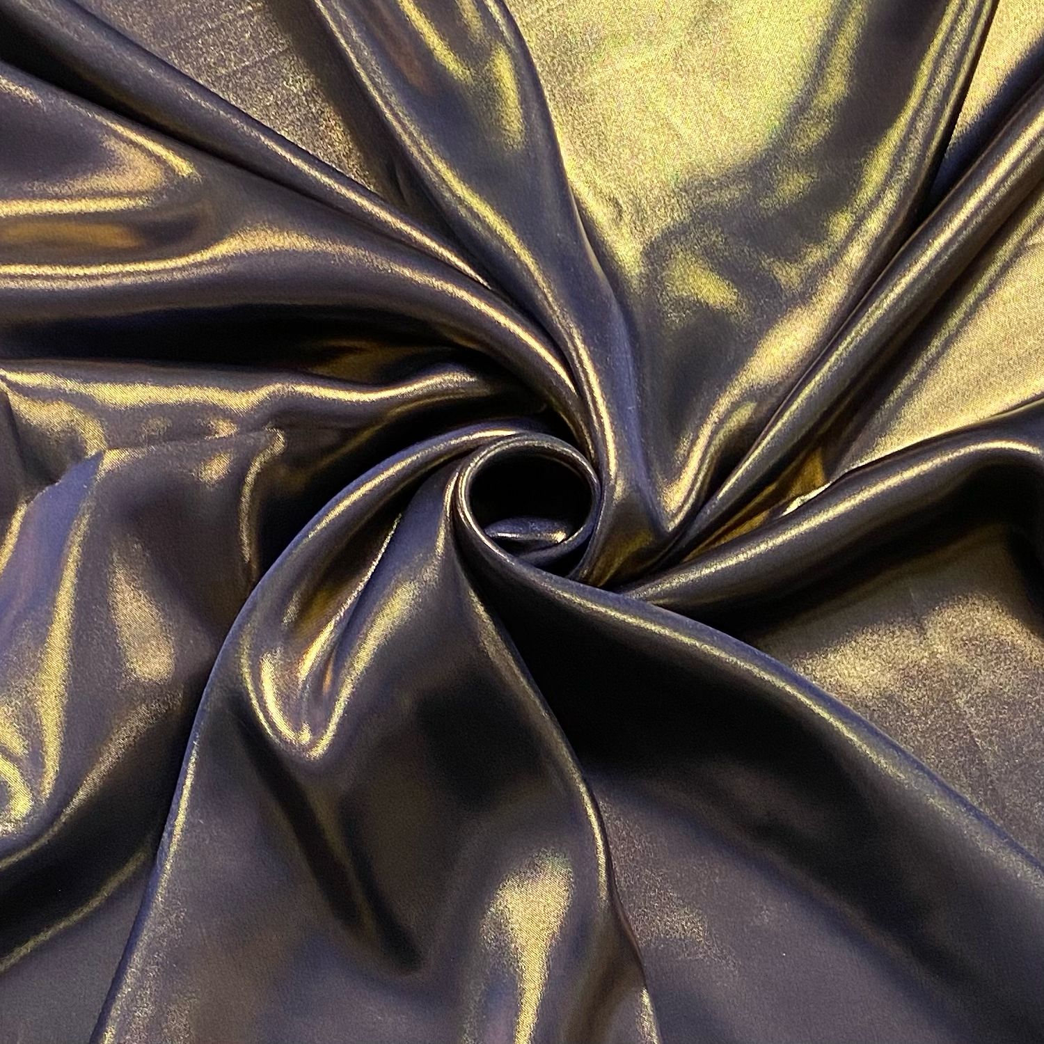 3 Metre Sparkle Foil Satin, 100% Polyester 'NAVY', 55" Wide