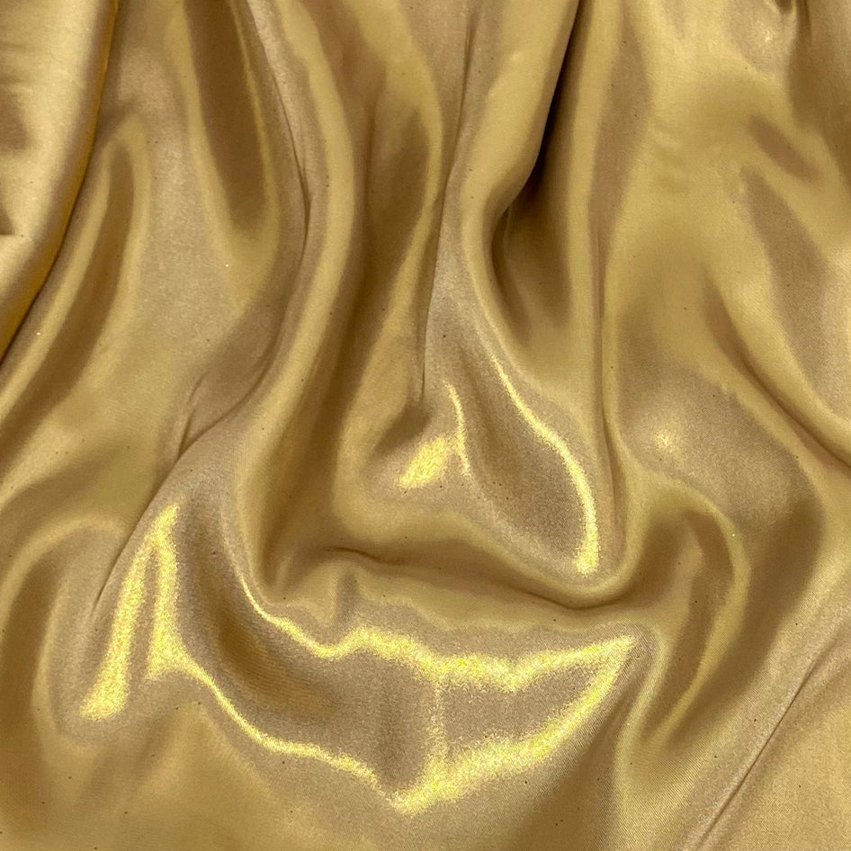 3 Metre Sparkle Foil Satin, 100% Polyester 'GOLD', 55" Wide