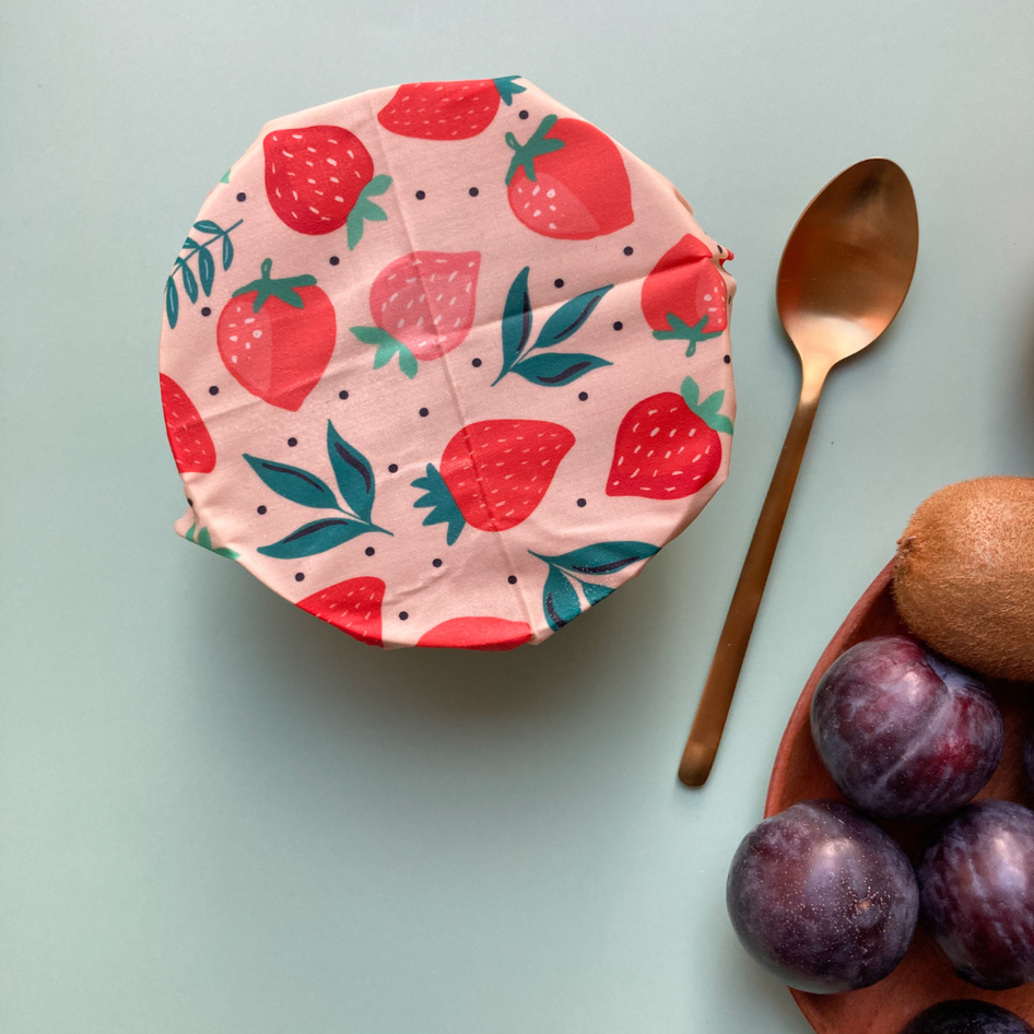 DIY Beeswax Wrap Kit- 4 Cotton Fat Quarters + 200g Beeswax (Honey, I'm Home)