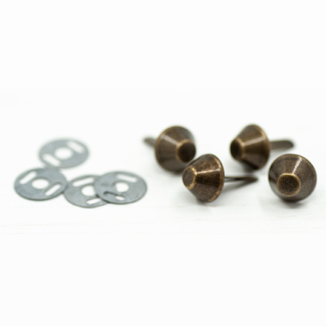 12mm Metal Feet For Bags- Complete Pack Of 4