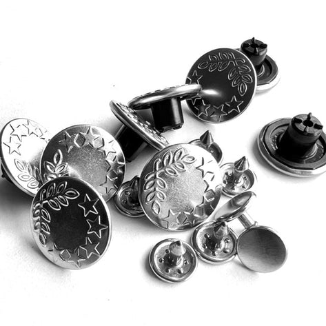 Hammer On Jeans Buttons- (3 Colours Available) (Pack Of 3)